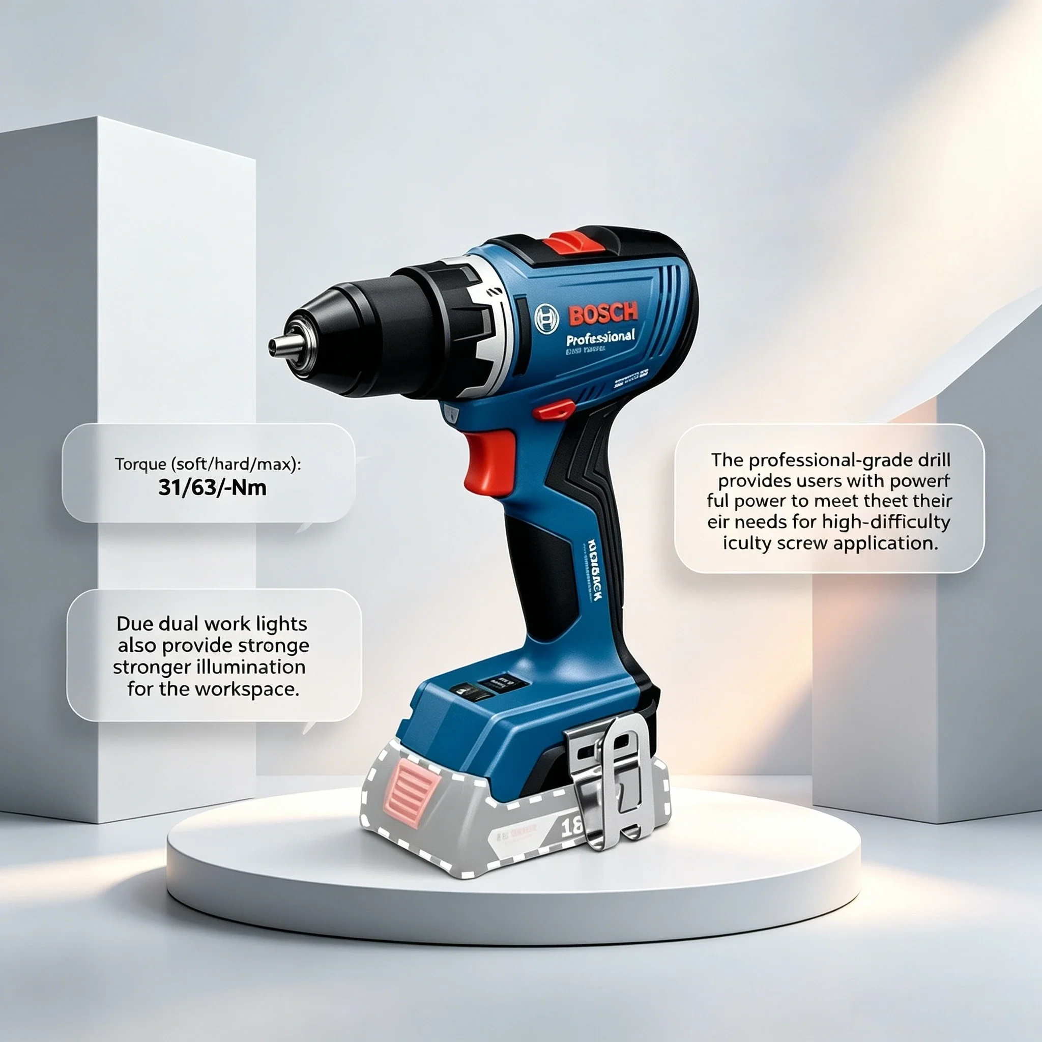 Brushless Cordless Electric Drill 18V - Bosch GSR 18V-65 Borstelloze accuboormachine 18V