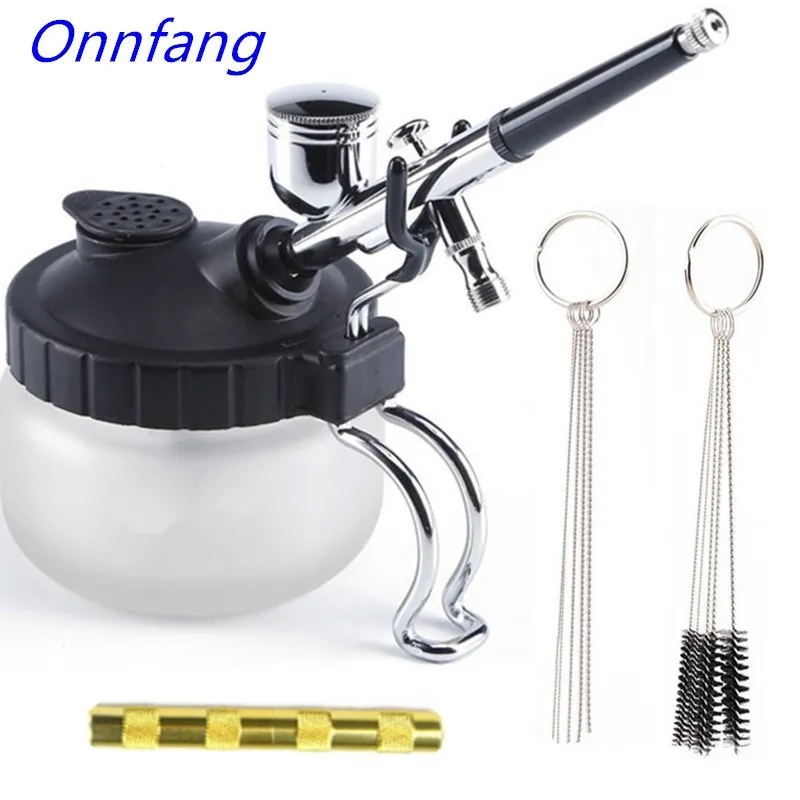 Airbrush Kit With Mini Compressor - Airbrush Cleaning Pot Stabilizer Flessen Houder