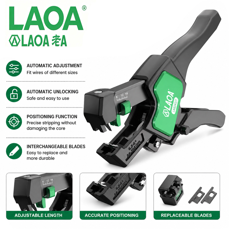 Automatic Wire Stripper Cutter - LAOA LA824021 Automatische Draadstripper 0,2‑6,0mm² Zelfinstellende