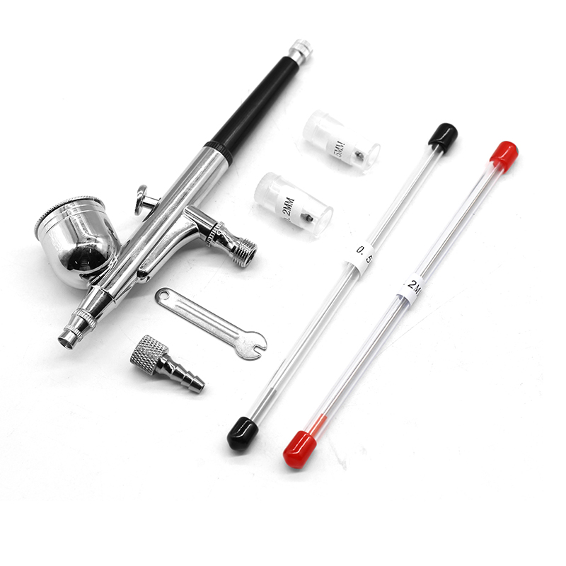 Airbrush Kit With Mini Compressor - Zwaartekracht Dual-action Mini Airbrush Verf Nagelspuitpistool