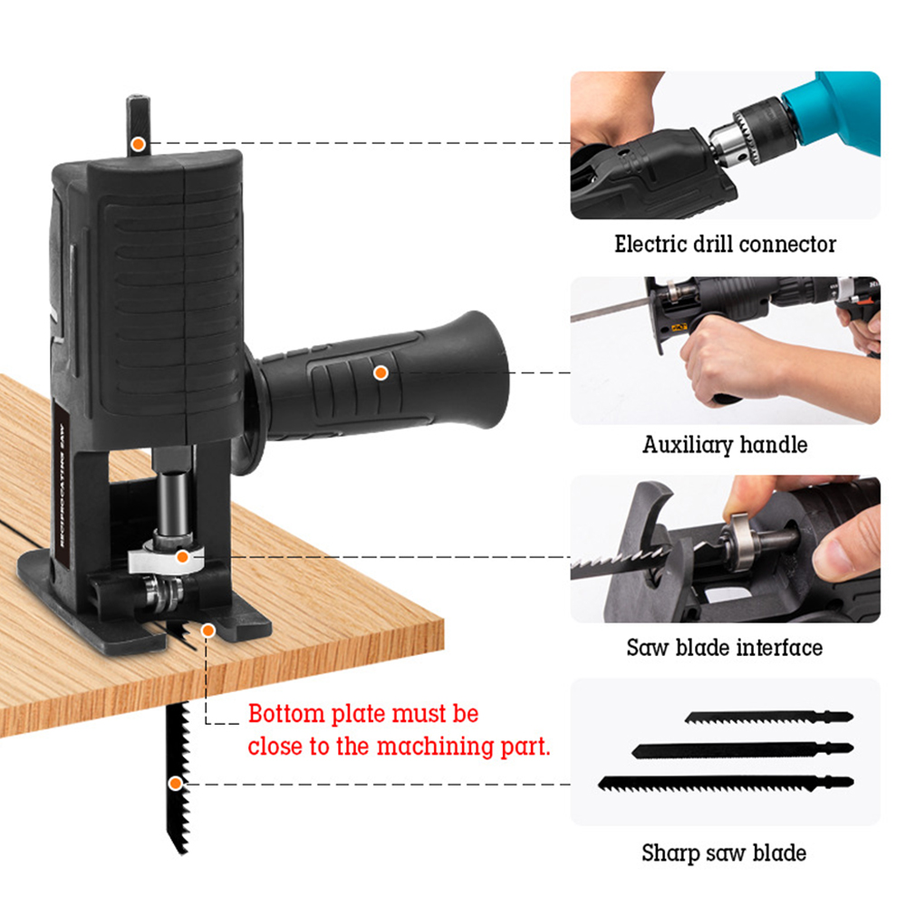 Draagbare reciprozaagadapter M - Reciprocating Saw Attachment Drill recensie en prijs