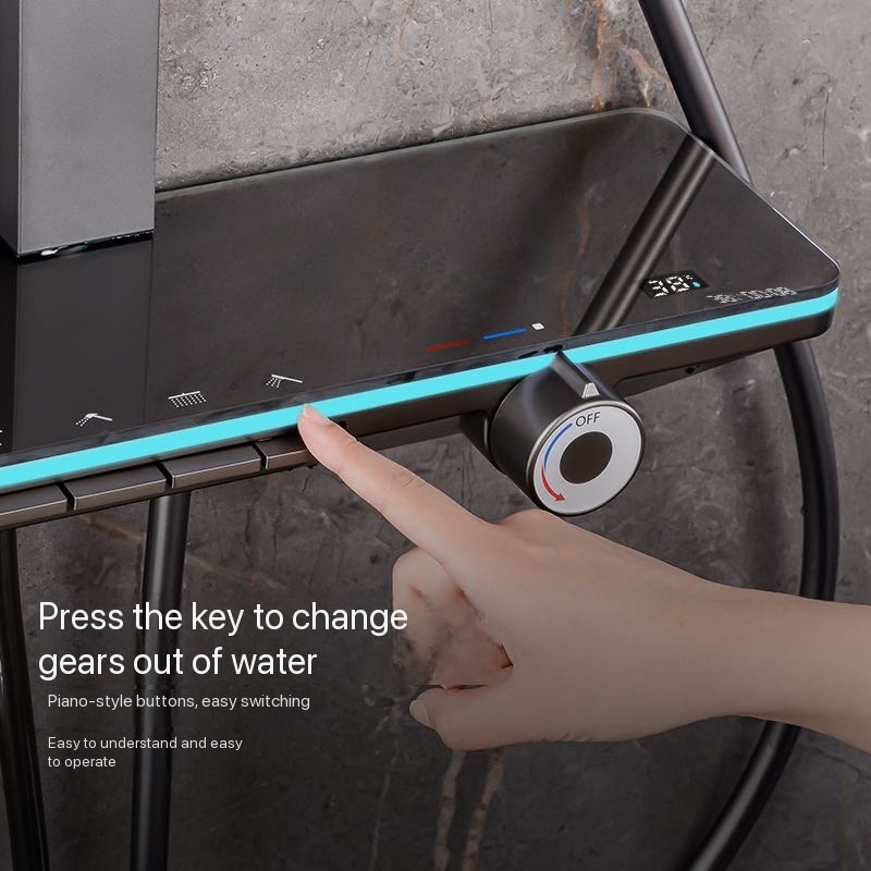 Grijze pianoknop ambient light - Plumbing recensie en prijs