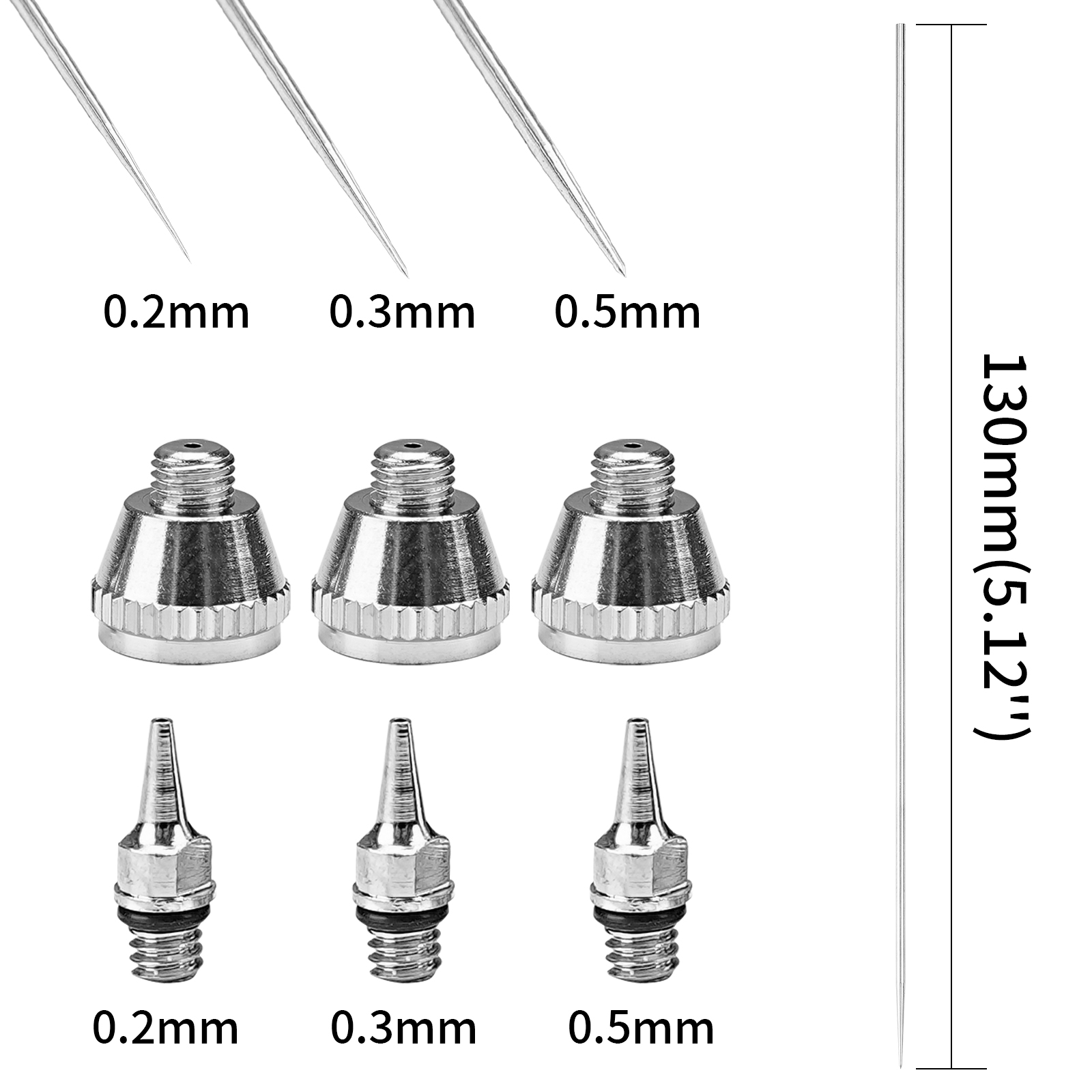 1/3pcs set 0.2/0.3/0.5mm Airbr - Airbrush Kit With Mini Compressor recensie en prijs