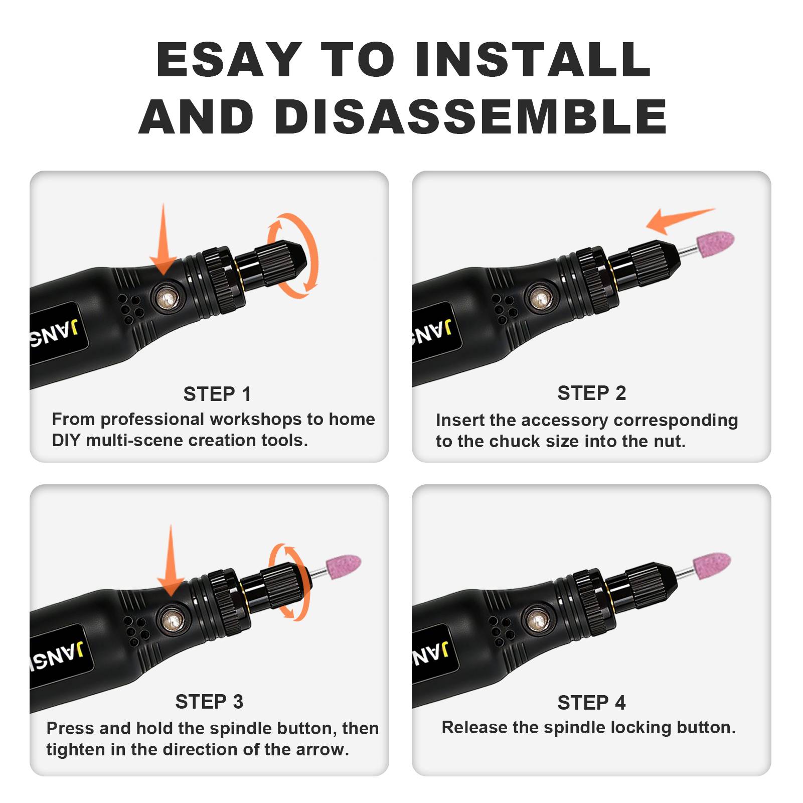 JANGKLIFE USB draadloze rotere - Cordless Rotary Tool Kit Accessories recensie en prijs