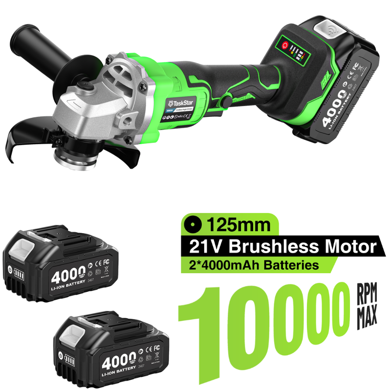 TaskStar 10000 RPM haakse slij - Brushless Angle Grinder Battery Powered recensie en prijs