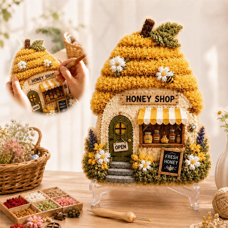 3D Mushroom House Poke Art DIY - Hand Tools recensie en prijs