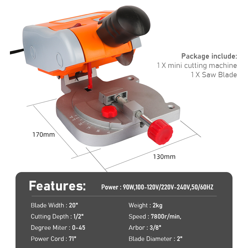 Mini-snijmachine 45-graden zaa - Mini Table Saw For Woodworking recensie en prijs