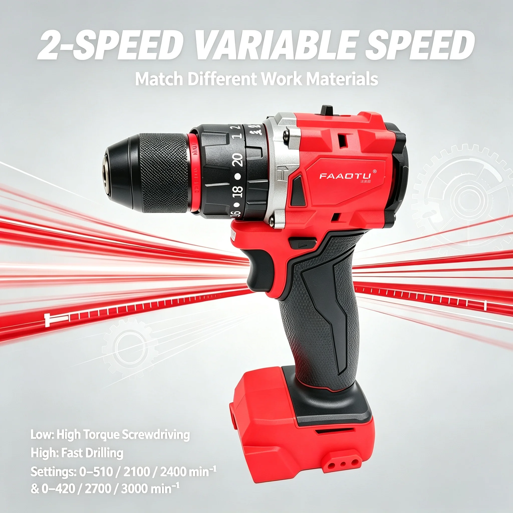 FAAOTU 18V borstelloze accu-sl - Brushless Cordless Electric Drill 18V recensie en prijs